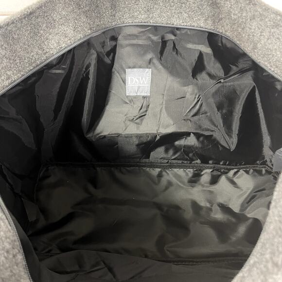 DSW Felt Weekender Tote Overnight Travel Bag With Shoe Compartment Gray - Picture 4 of 9